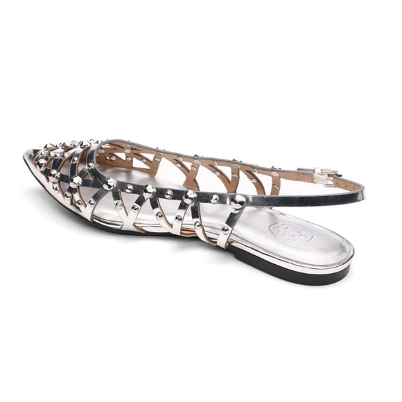 NWT Ash BAZAAR STUDDED SLINGBACK BALLET FLAT sz 9 Retail $225 - Picture 3 of 10
